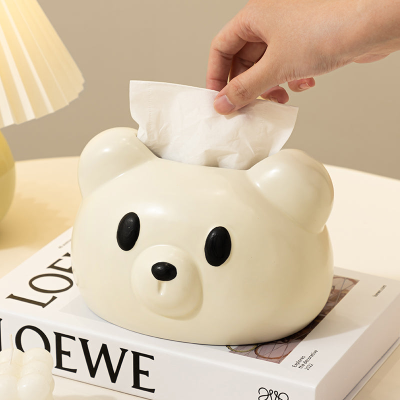 Minimalist Cute Bear Ceramic Tissue Box Cover