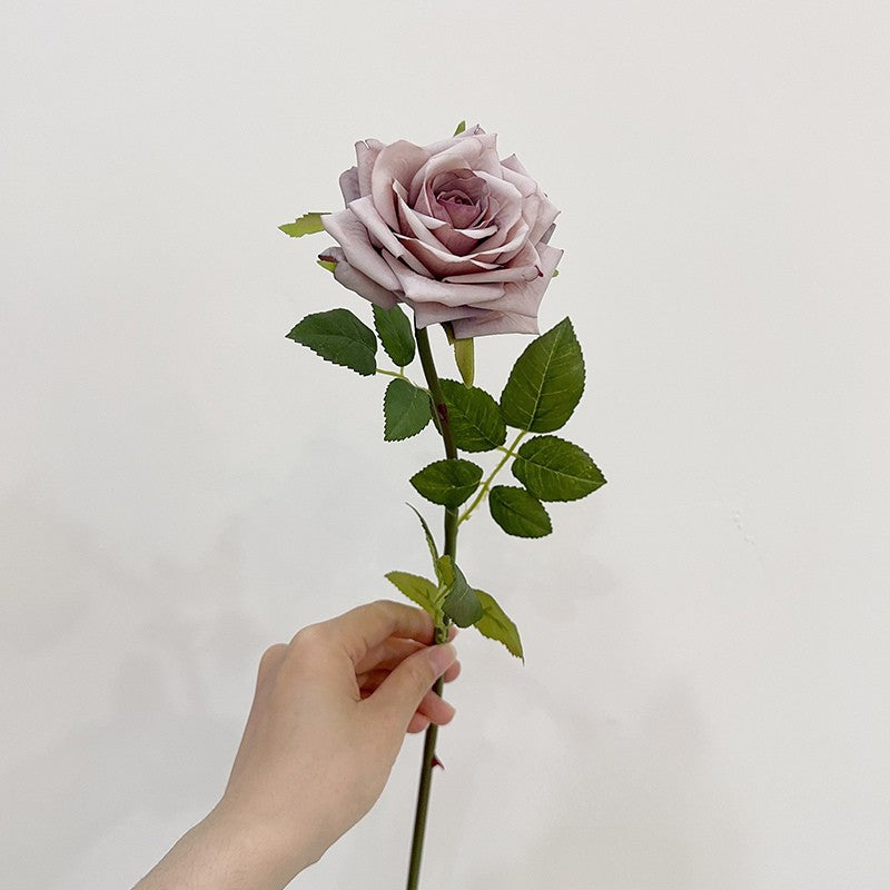 Realistic Vintage English Rose | Faux Stem with Reflexed Petals