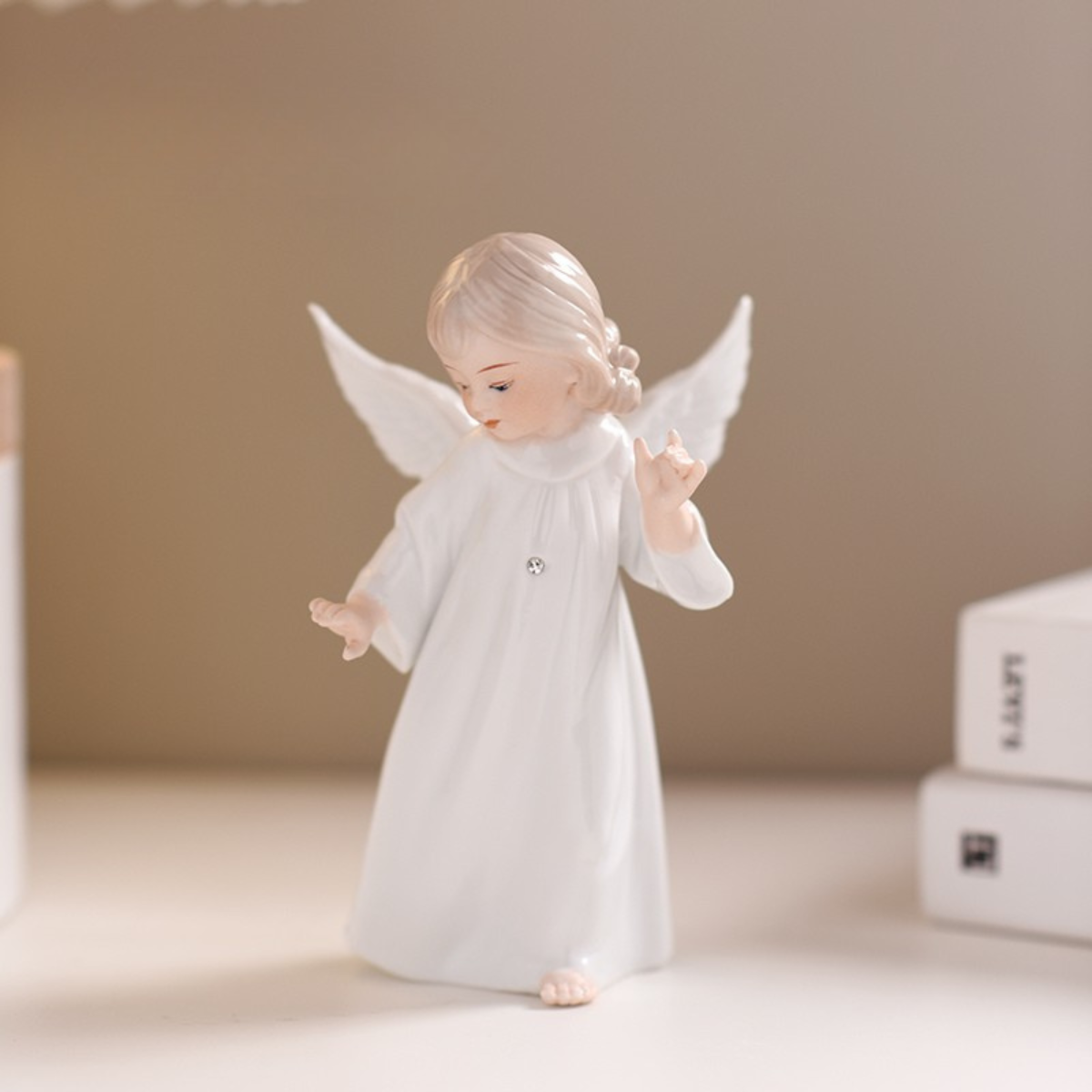 Heavenly Choir Porcelain Angel Figurines | Set of 5 Collectible Cherubs