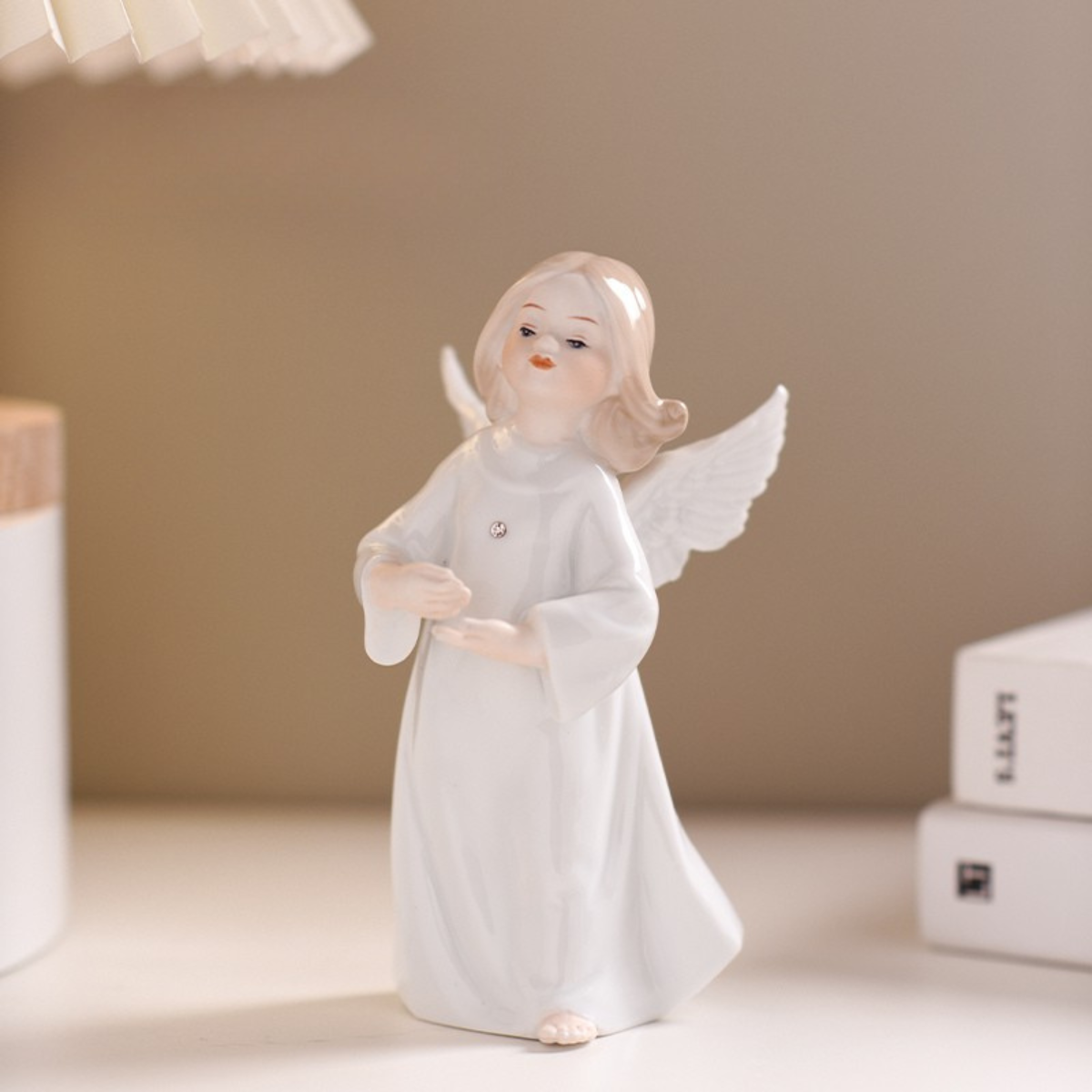 Heavenly Choir Porcelain Angel Figurines | Set of 5 Collectible Cherubs