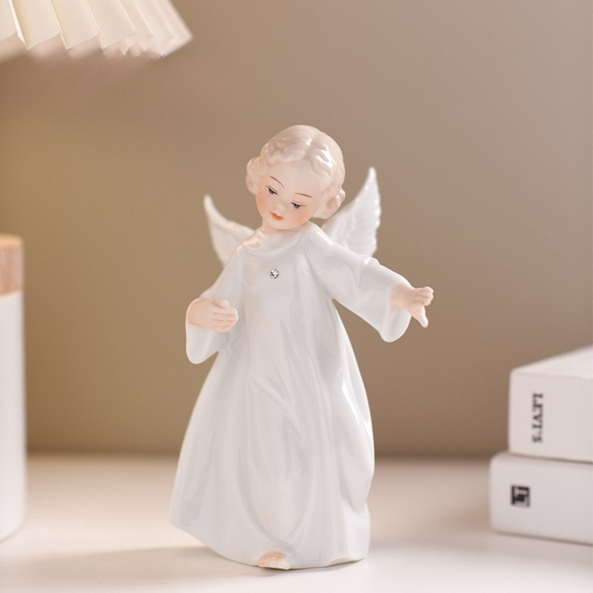 Heavenly Choir Porcelain Angel Figurines | Set of 5 Collectible Cherubs