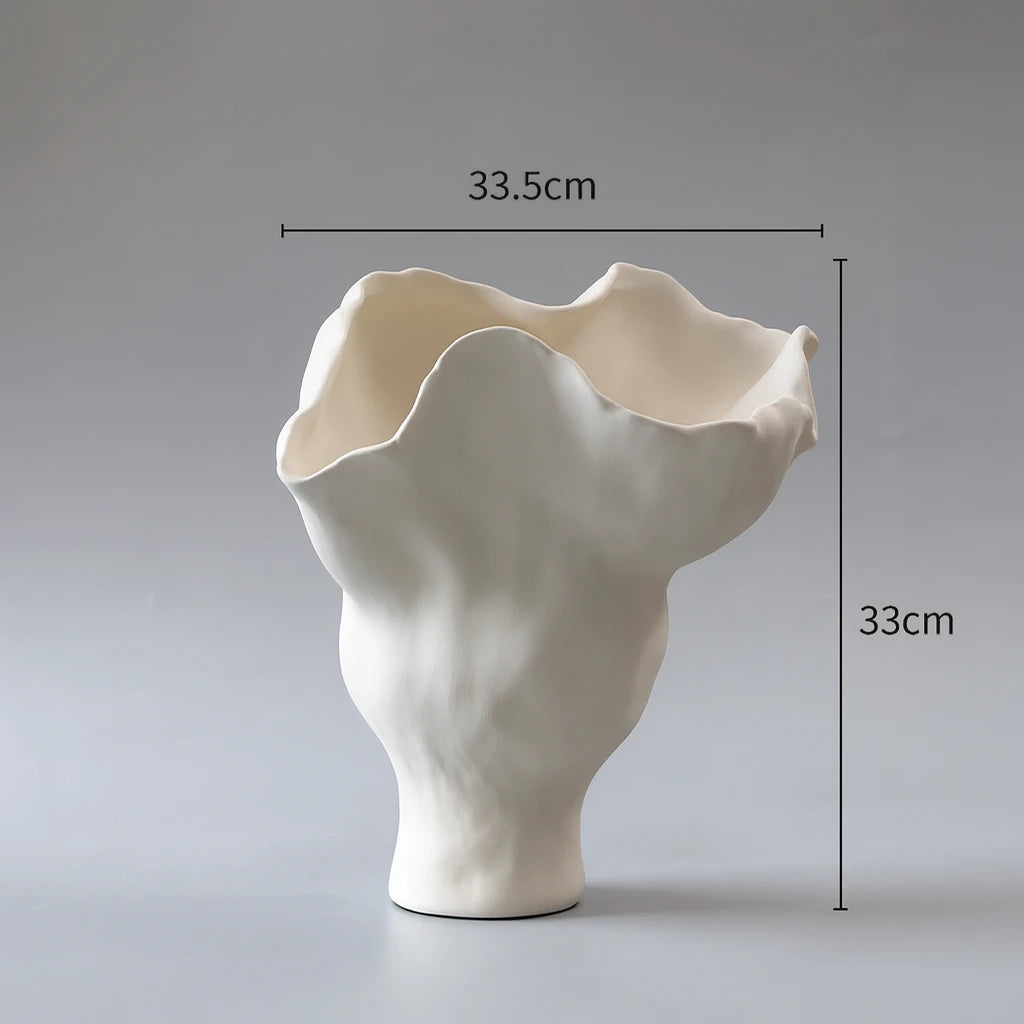 "The Bloom" Sculptural Floor Vase | Handcrafted Organic Form Statement Piece