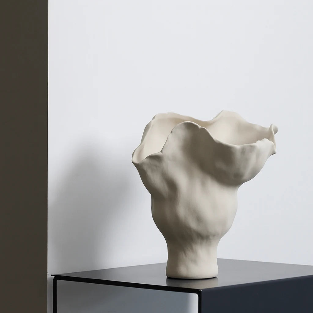 "The Bloom" Sculptural Floor Vase | Handcrafted Organic Form Statement Piece