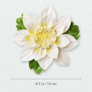 Grande fleur de lotus – Accent jaune doré, diamètre 4,7 po / 12 cm