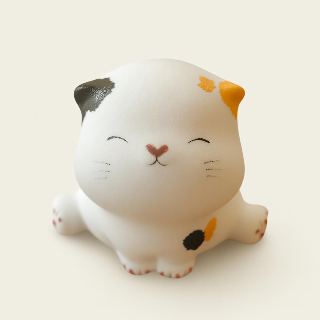 Handcrafted Calico Cat Figurine – A Sweet Touch of Warmth & Whimsy