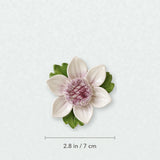 Petite fleur de lotus – Accent violet prune, diamètre 2,8 po / 7 cm