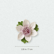 Petite fleur de lotus – Accent violet prune, diamètre 2,8 po / 7 cm
