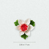 Petite fleur de lotus – Accent rouge rosé, diamètre 2,8 po / 7 cm