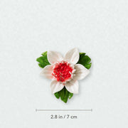 Petite fleur de lotus – Accent rouge rosé, diamètre 2,8 po / 7 cm