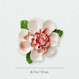 Grande pivoine ondulée – Accent rouge rosé, diamètre 4,7 po / 12 cm