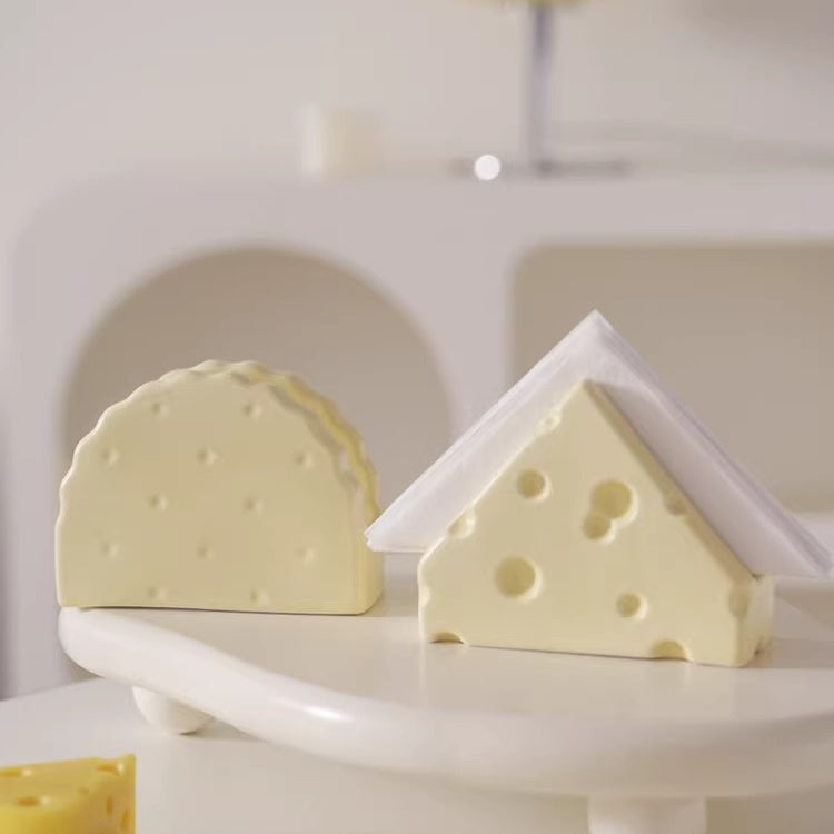 Porte-serviettes en céramique fantaisie inspiré de la nourriture | Art de table fromage & crackers