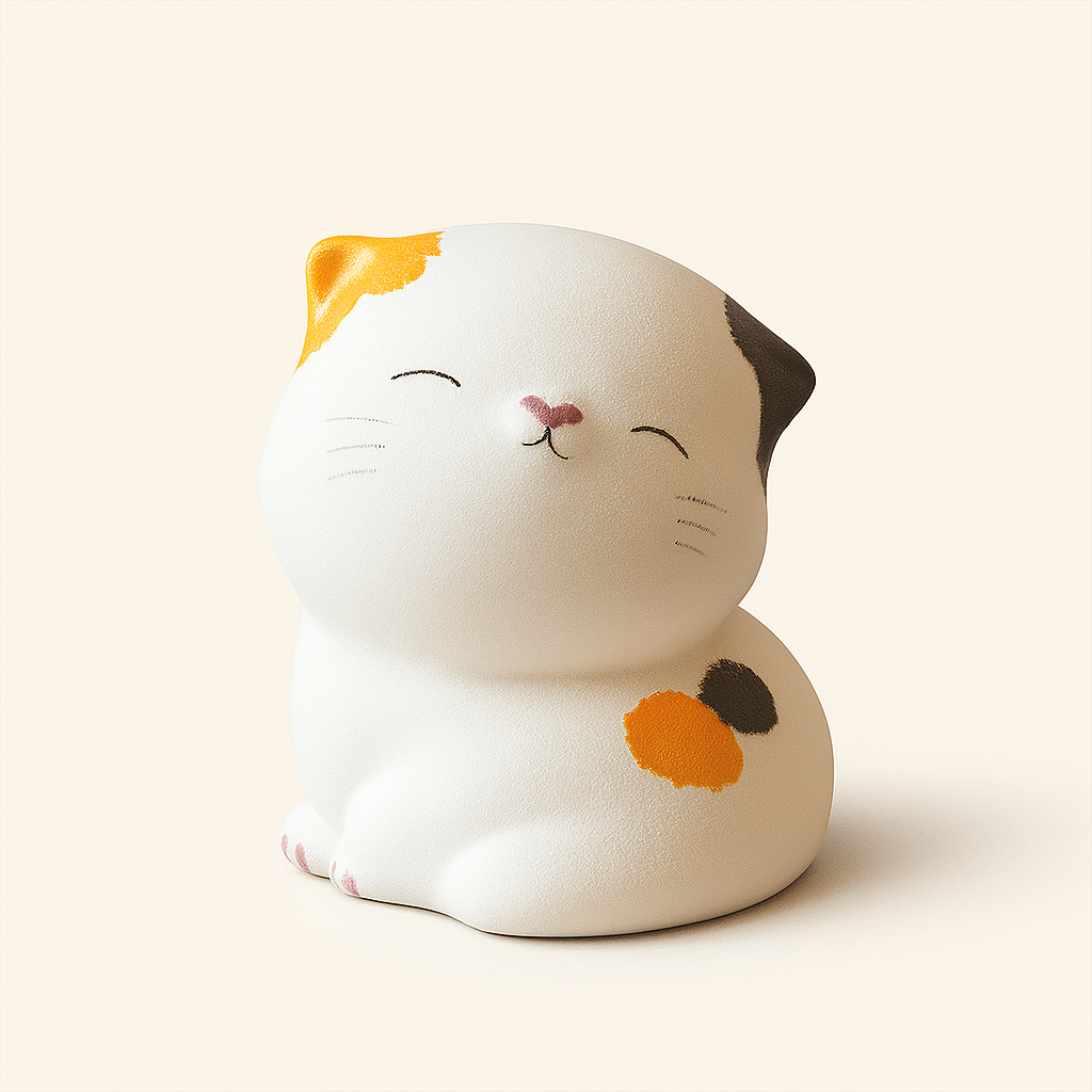Handcrafted Calico Cat Figurine – A Sweet Touch of Warmth & Whimsy