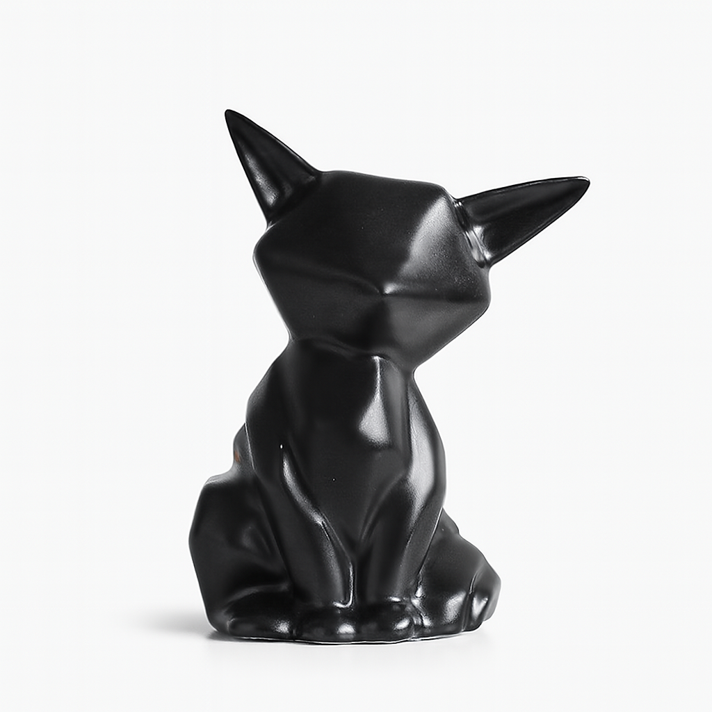 Minimalist White Fox Figurines