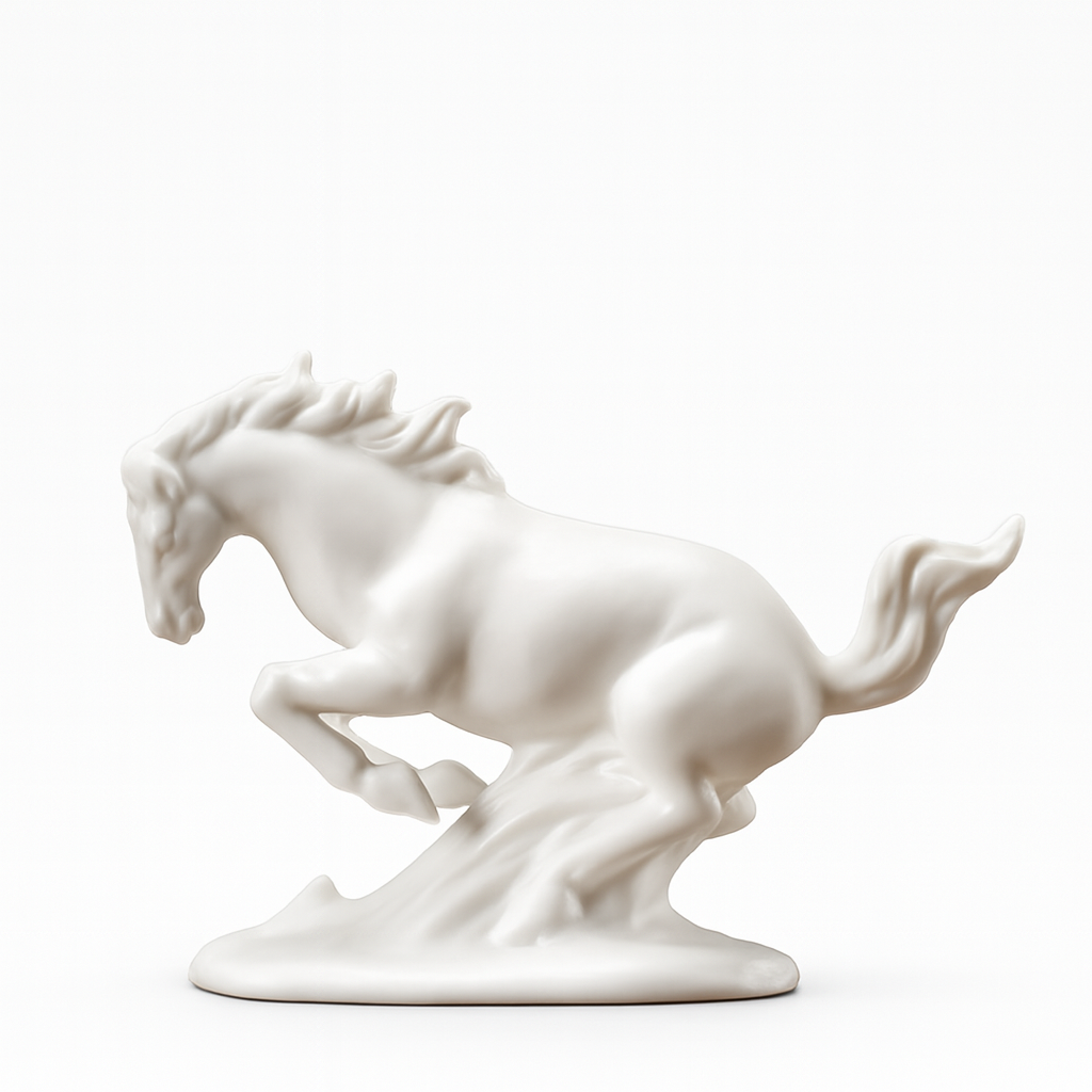 Figurines de Cheval Blanc Minimalistes