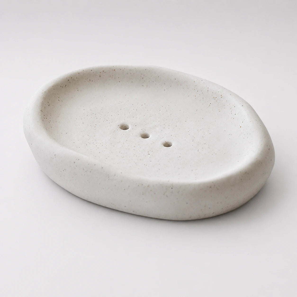 Organic Pebble Ceramic Soap Vessel | Sculptural Minimalist Decor