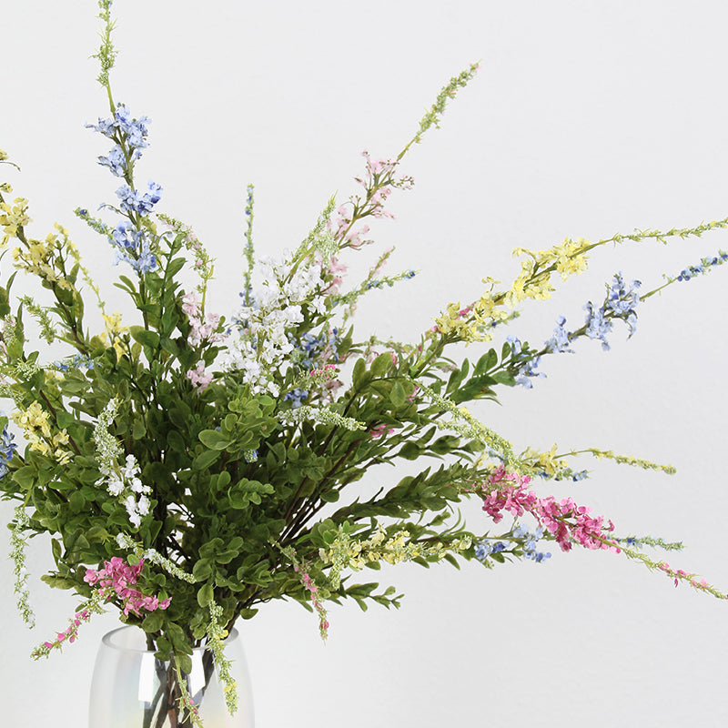 Realistic Wildflower Faux Stems | Delicate Meadow Flowers for Cottagecore Decor