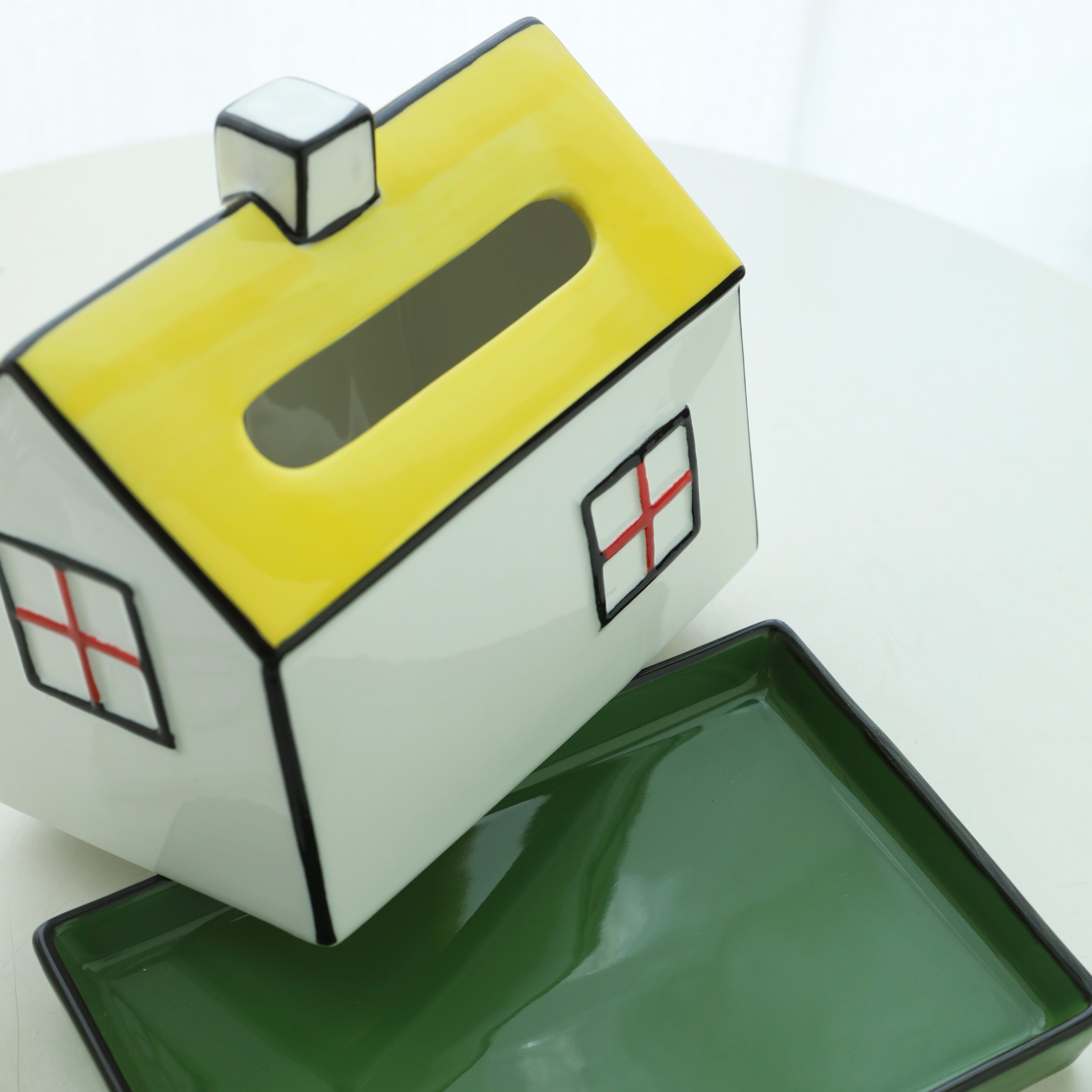 "The Chimney House" Tissue Box | Whimsical Nursery & Desk Decor