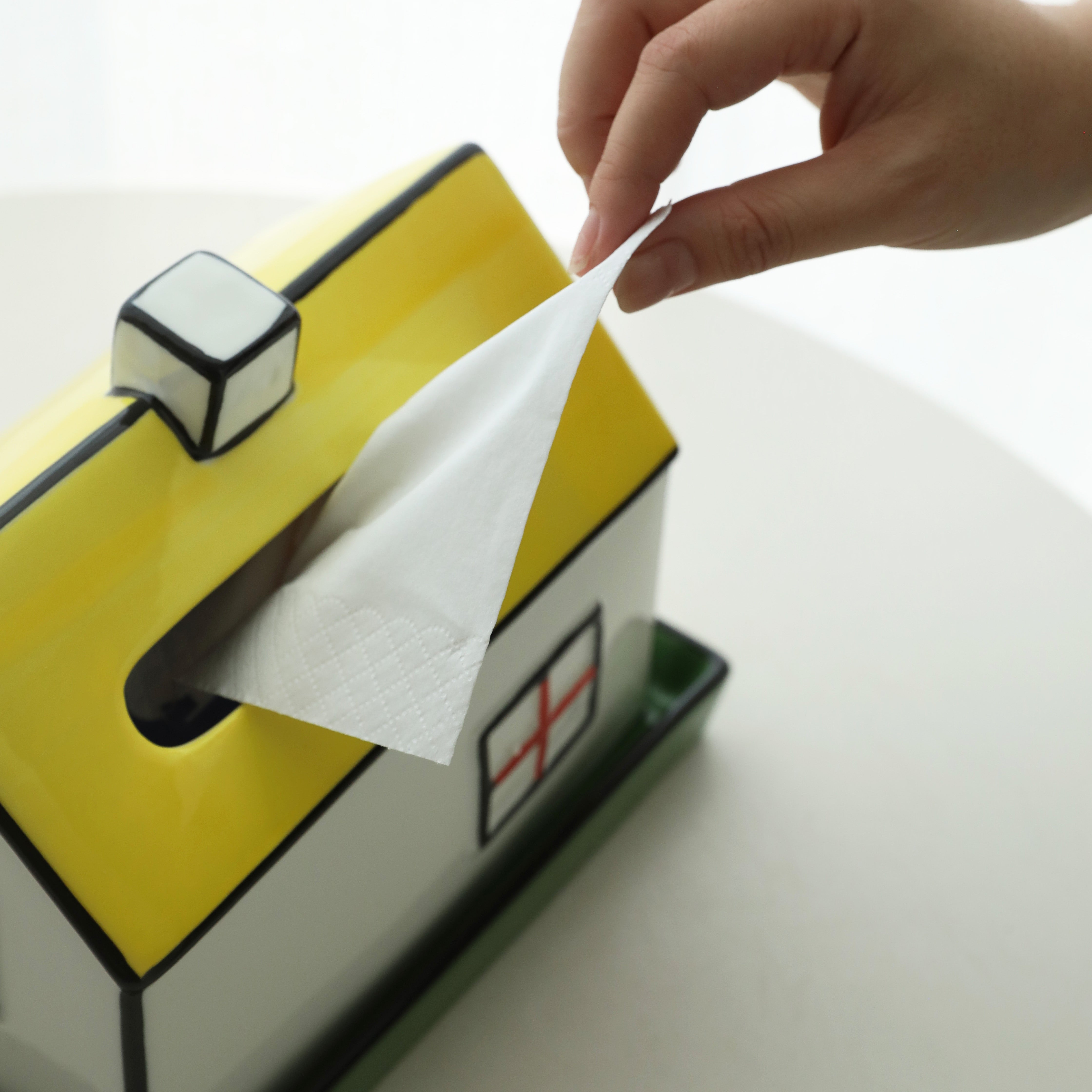 "The Chimney House" Tissue Box | Whimsical Nursery & Desk Decor