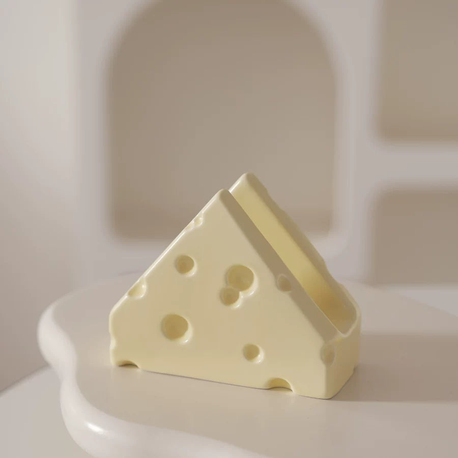 Porte-serviettes en céramique fantaisie inspiré de la nourriture | Art de table fromage & crackers