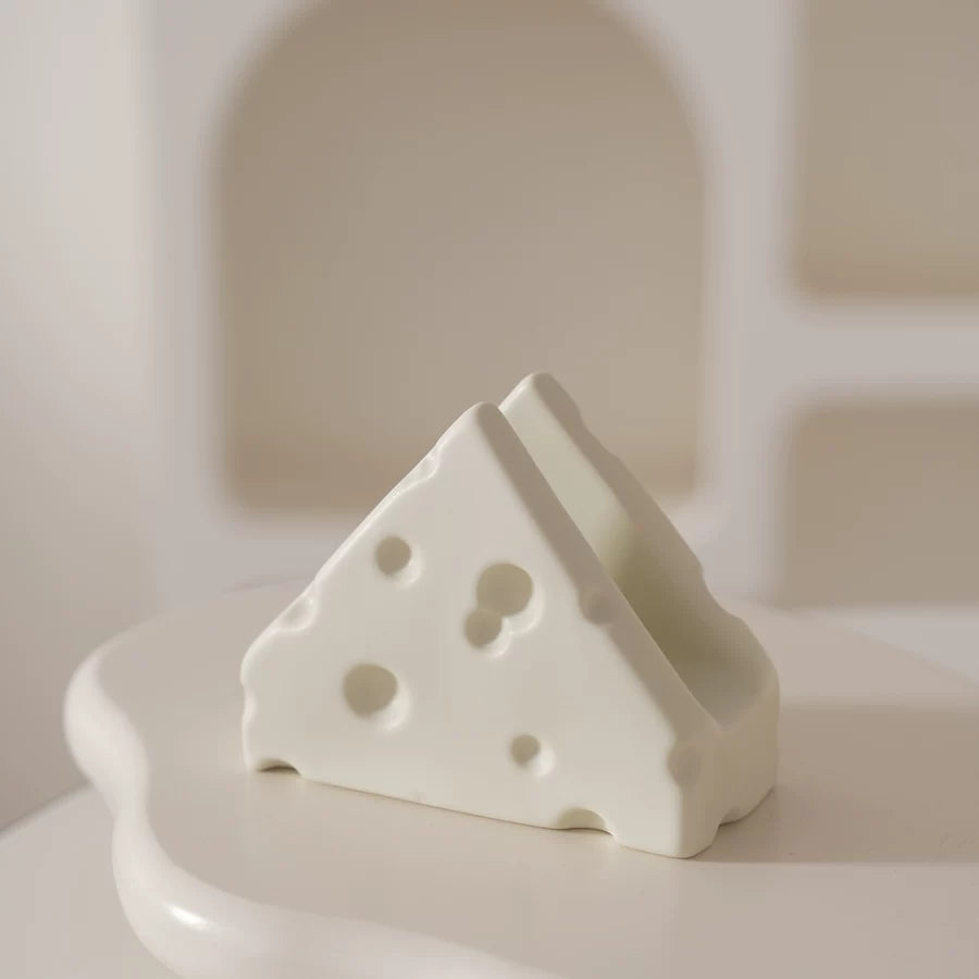 Porte-serviettes en céramique fantaisie inspiré de la nourriture | Art de table fromage & crackers