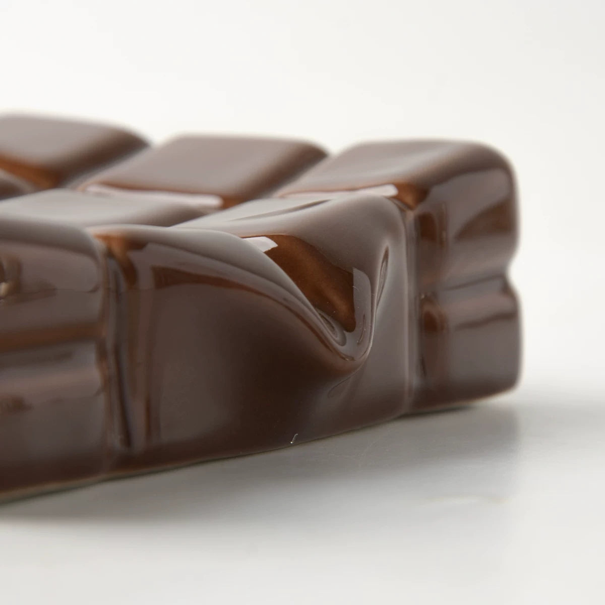 Skulpturale schmelzende Schokoladen-Keramik Seifenschale | Pop-Art Akzent