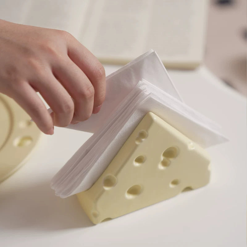Porte-serviettes en céramique fantaisie inspiré de la nourriture | Art de table fromage & crackers