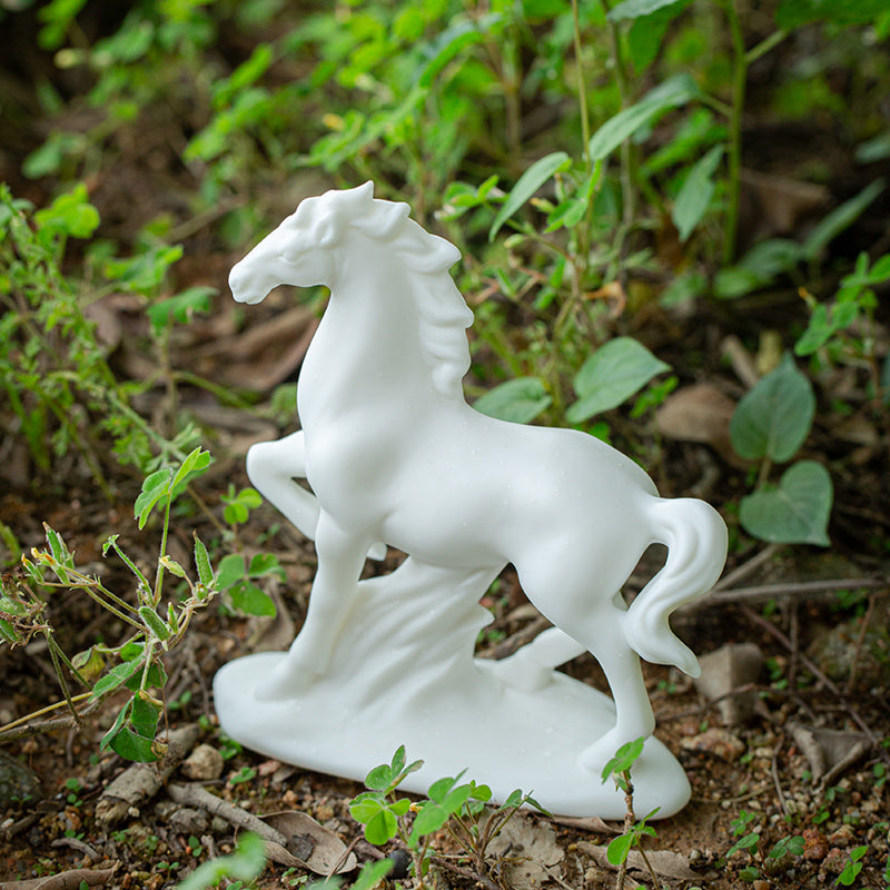 Minimalist White Horse Figurines