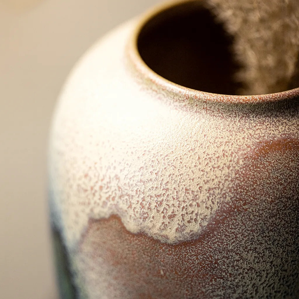 "Misty Landscape" Reactive Glaze Vase | Japandi Studio Pottery