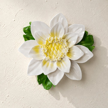 Sunlit Bloom Ceramic Wall Flower — Large