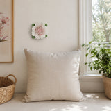 15 cm Extra Large Ruffled Peony ceramic wall flower with rose red accent styled in a warm neutral interior.