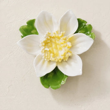 Sunlit Bloom Ceramic Wall Flower — Small