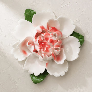Garden Peony Ceramic Wall Flower — Medium