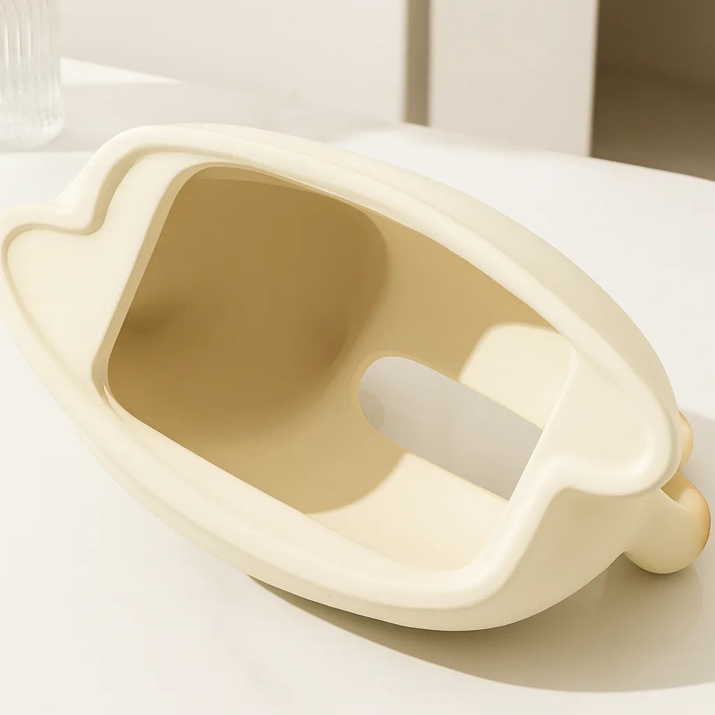 Cute Cat Loaf Ceramic Tissue Box Cover | Kawaii Home & Desk Accessory